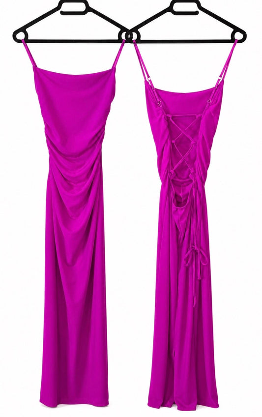 Robe longue dos nu ficelle