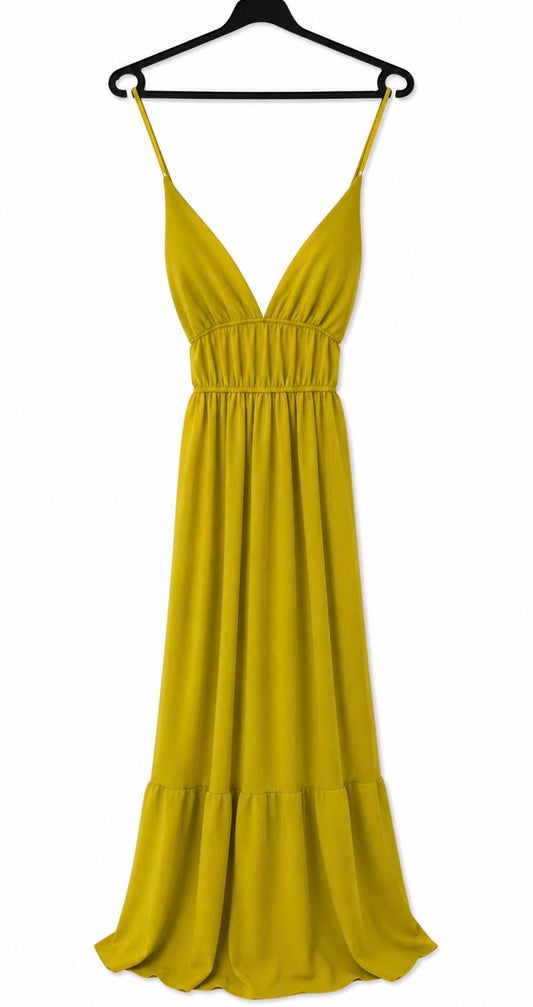 Robe longue à bretelle croisé dos