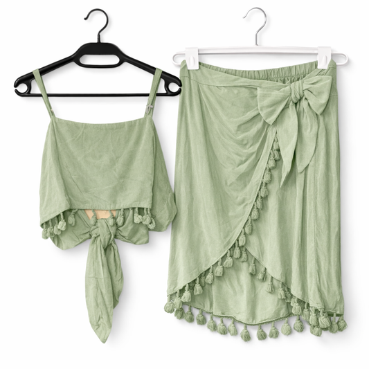 Ensemble robe kaki