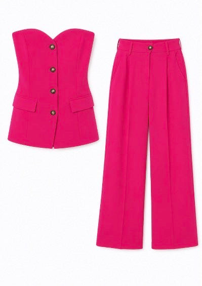 Ensemble tailleur rose