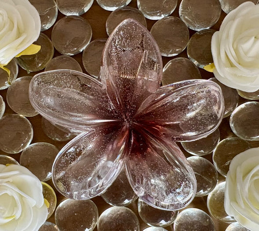 Pince à cheveux fleur pailleté