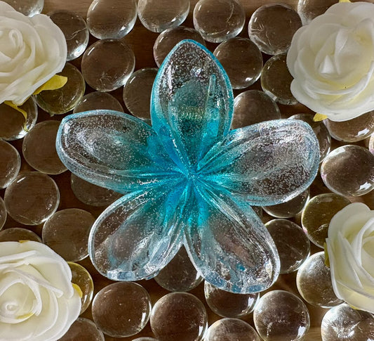 Pince à cheveux fleur pailleté