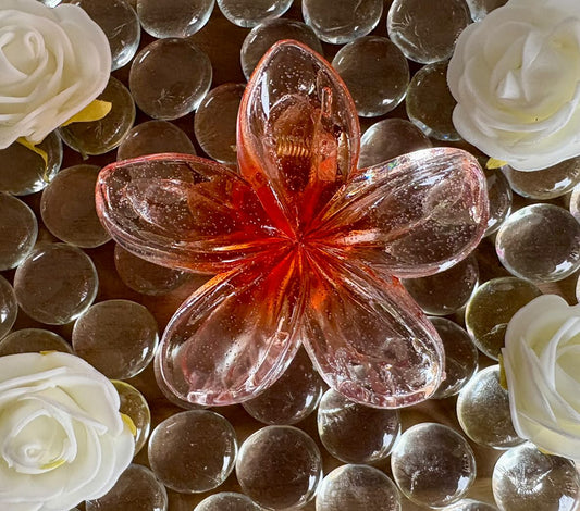 Pince à cheveux fleur pailleté