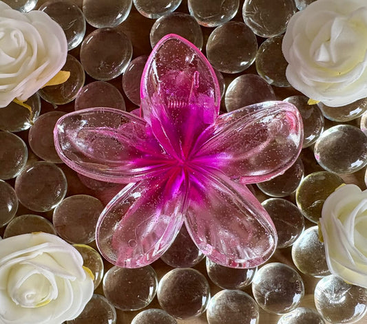 Pince à cheveux fleur pailleté