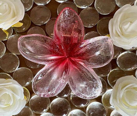 Pince à cheveux fleur pailleté