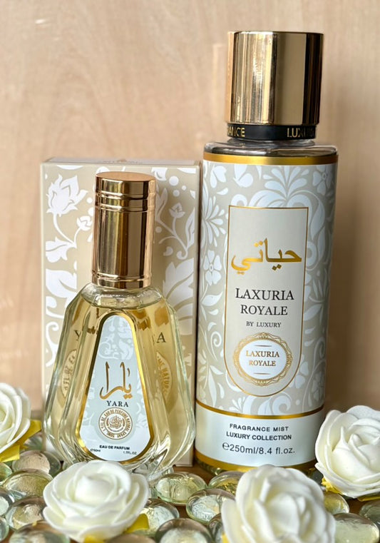 Coffret YARA BEIGE – Parfum & Brume