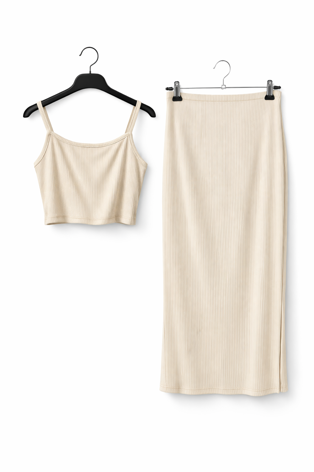 Ensemble robe top débardeur Beige