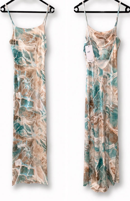 Robe longue avec coquille dos ouvert