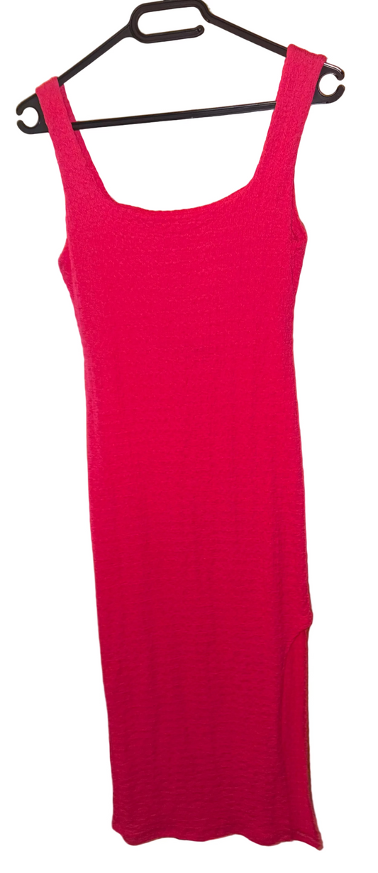 Robe longue rose