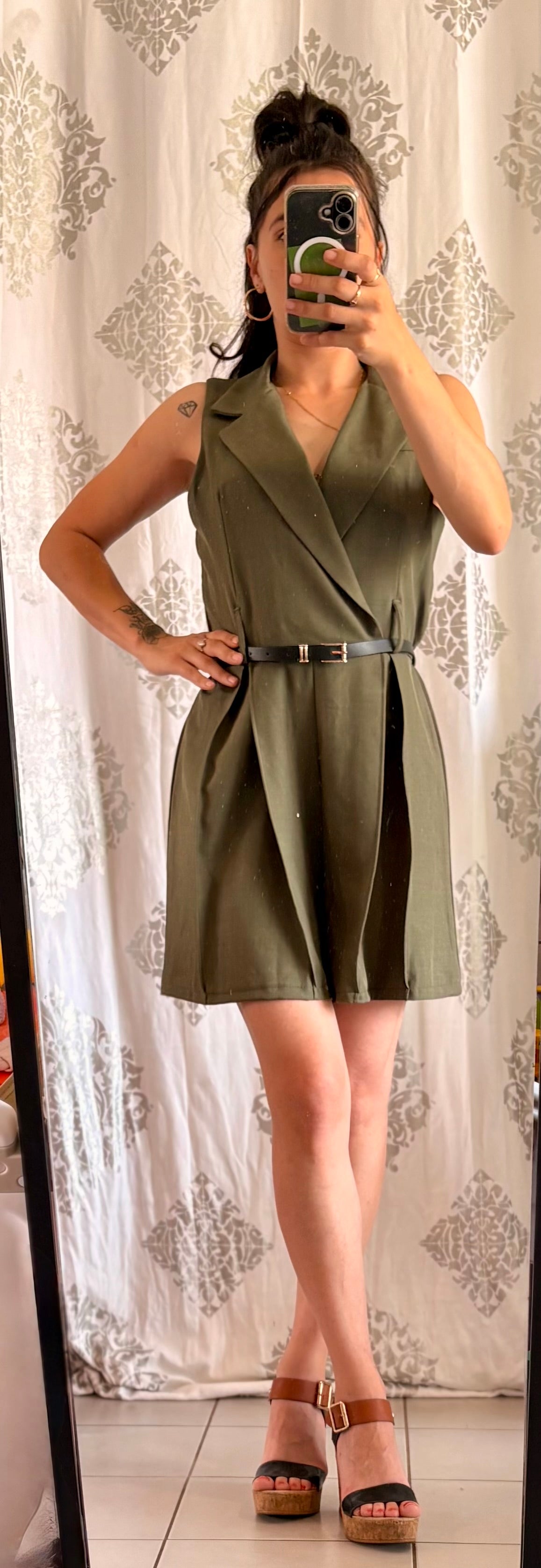 Combinaison Short avec ceinture