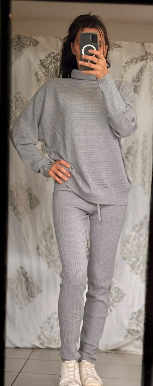 Ensemble legging côtelé en maille